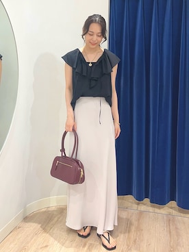 「NOLLEY’S（ノーリーズ）のアイテム」を使った、TOYODAさん（骨格ウェーブ・レディース・163cm）の夏コーディネート