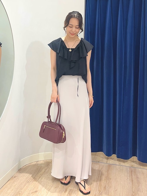 yukohiro 　ウォッシャブルマットサテンスカート 追加】《オールシーズン対応》ウォッシャブルマットサテンナロー