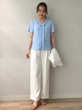 「NOLLEY’S Sophi（ノーリーズソフィ）のアイテム」を使った、TOYODAさん（骨格ウェーブ・レディース・163cm）の夏コーディネート