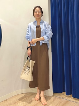 「アイテム（バックパック/リュック）」を使った、TOYODAさん（レディース・163cm）の夏コーディネート