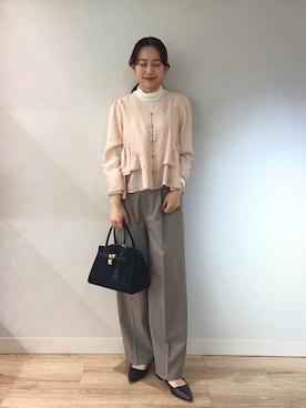 「くすみピンク」｜TOYODAさん（レディース・163cm）の秋コーディネート