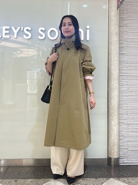 「アイテム（ダッフルコート）」を使った、TOYODAさん（レディース・163cm）の夏コーディネート