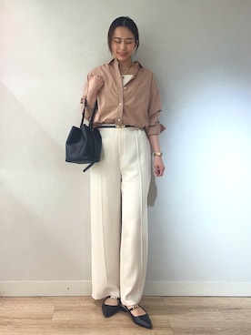 「くすみピンク」｜TOYODAさん（レディース・163cm）の秋コーディネート