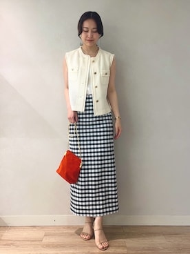 「NOLLEY’S Sophi（ノーリーズソフィ）のアイテム」を使った、TOYODAさん（レディース・163cm）の夏コーディネート