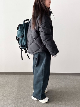 「冬の差し色コーデ」｜miyuさん（レディース・156cm）の冬コーディネート