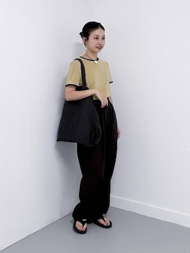 「F by ROSSO（エフバイロッソ）のアイテム」を使った、miyuさん（レディース・156cm）の夏コーディネート