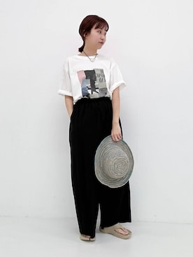 「アイテム（Tシャツ/カットソー、その他）」を使った、miyuさん（レディース・156cm）の夏コーディネート