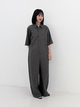 「骨格ウェーブ」｜「アイテム（オールインワン・サロペット）」を使った、miyuさん（レディース・156cm）の夏コーディネート