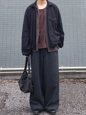 「LIDNM（リドム）のアイテム」を使った、えぬさん（メンズ・169cm）の春コーディネート