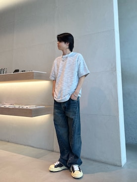 「doublet（ダブレット）のアイテム（パンツ）」を使った、中田力斗さん（メンズ・169cm）の夏コーディネート