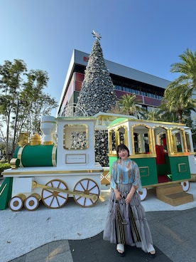 「アイテム（サンダル）」を使った、Cieloさん（レディース・154cm）の冬コーディネート