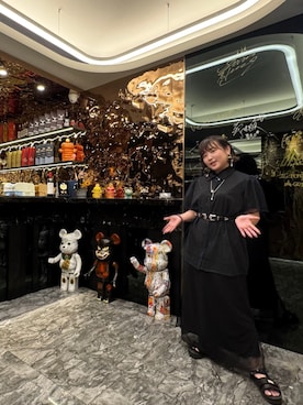 「アイテム（イヤリング、ブラック系）」を使った、Cieloさん（レディース・154cm）の夏コーディネート