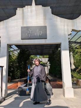 「AMxPM のアイテム（シャツ/ブラウス、ブラック系）」を使った、Cieloさん（レディース・154cm）の夏コーディネート
