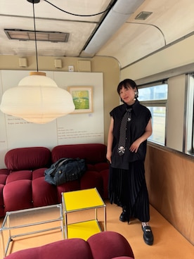 「アイテム（イヤリング）」を使った、Cieloさん（レディース・154cm）の秋コーディネート