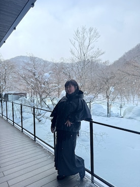 「アイテム（ダウンジャケット/コート）」を使った、Cieloさん（レディース・154cm）の春コーディネート