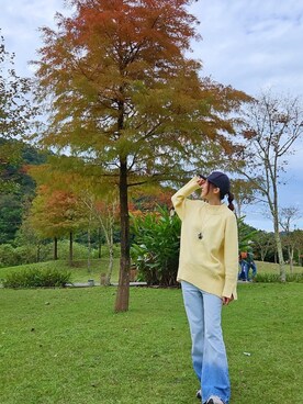 「plain-me（プレインミー）のアイテム」を使った、るる♉️さん（レディース・163cm）の春コーディネート