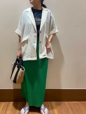 「アイテム（その他アウター）」を使った、うみさん（レディース・162cm）の夏コーディネート