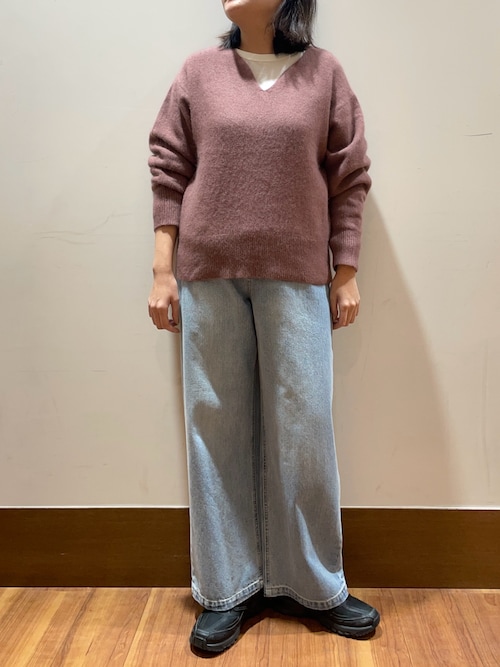 セール】ラクーンキーネックニット（ニット/セーター）｜ITEMS