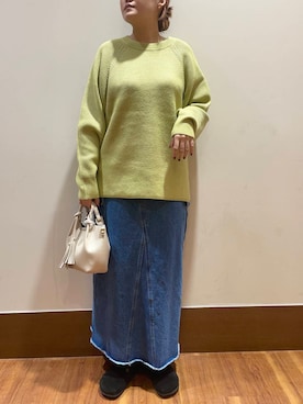 「クルーネックニット」｜うみさん（レディース・162cm）の秋コーディネート