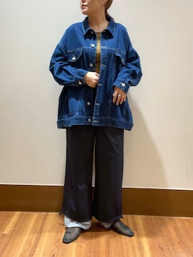 「アイテム（デニムジャケット）」を使った、うみさん（レディース・162cm）の夏コーディネート
