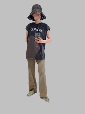 「CLANE（クラネ）のアイテム（サンダル）」を使った、hooさん（レディース・163cm）の夏コーディネート