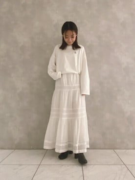 「ティアードスカート」｜よしかわさん（レディース・151cm）の秋コーディネート