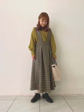 「Laugoa（ラウゴア）のアイテム」を使った、よしかわさん（レディース・151cm）の冬コーディネート