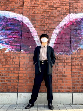 「SHAREEF（シャリーフ）のアイテム（ジャケット/アウター）」を使った、maronさん（メンズ・163cm）の秋コーディネート