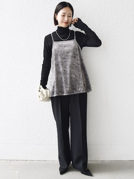 「アイテム（キャミソール）」を使った、FUJITAさん（レディース・159cm・30代）の秋コーディネート