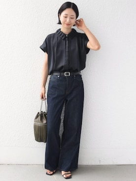 「upperhights（アッパーハイツ）のアイテム（パンツ）」を使った、FUJITAさん（レディース・159cm）の夏コーディネート