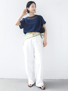 「manipuri（マニプリ）のアイテム」を使った、FUJITAさん（レディース・159cm）の夏コーディネート