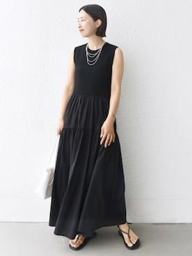 「アイテム（ワンピース/ドレス）」を使った、FUJITAさん（レディース・159cm・30代）の夏コーディネート