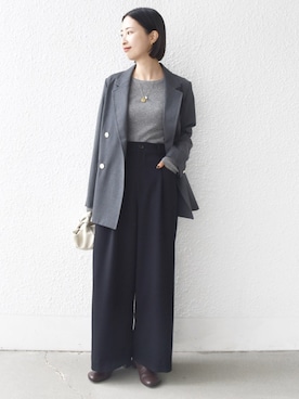 「アイテム（テーラードジャケット）」を使った、FUJITAさん（レディース・159cm・30代）の秋コーディネート