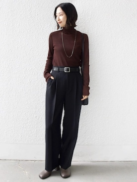 「SHIPS（シップス）のアイテム」を使った、FUJITAさん（レディース・159cm）の秋コーディネート