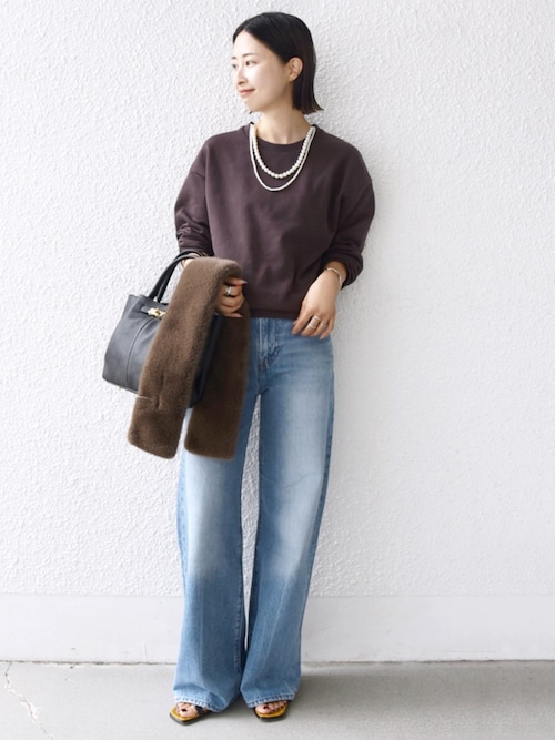 WEB限定】〈手洗い可能〉パール調 ネックレス チャーム 付