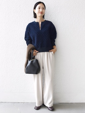 「アイテム（Tシャツ/カットソー）」を使った、FUJITAさん（レディース・159cm・30代）の秋コーディネート