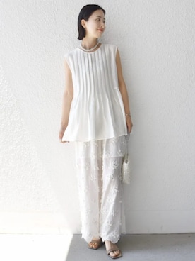 「SHIPS（シップス）のアイテム」を使った、FUJITAさん（レディース・159cm）の夏コーディネート