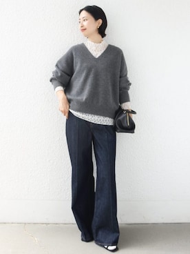 「SHIPS（シップス）のアイテム」を使った、FUJITAさん（レディース・159cm）の秋コーディネート