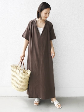 「カフタン」｜FUJITAさん（レディース・159cm）の春コーディネート
