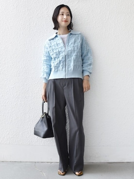 「アイテム（カーディガン/ボレロ）」を使った、FUJITAさん（レディース・159cm・30代）の冬コーディネート