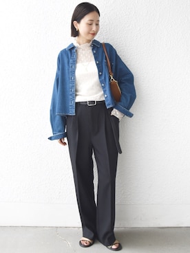 「SHIPS（シップス）のアイテム」を使った、FUJITAさん（レディース・159cm）の夏コーディネート