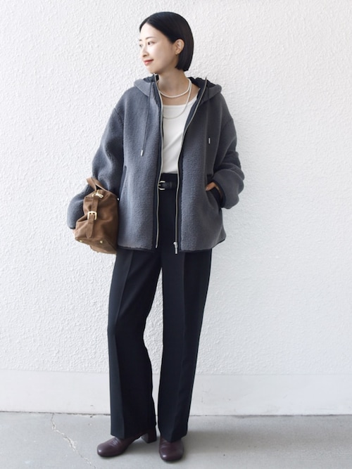 WEB限定】ボア 配色 フード ブルゾン（ブルゾン）｜SHIPS（シップス