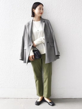 「アイテム（テーラードジャケット）」を使った、FUJITAさん（レディース・159cm・30代）の秋コーディネート
