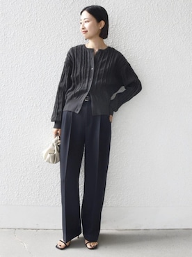 「アイテム（カーディガン/ボレロ）」を使った、FUJITAさん（レディース・159cm・30代）の冬コーディネート