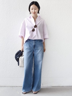 「SHIPS（シップス）のアイテム（トップス）」を使った、FUJITAさん（レディース・159cm）の春コーディネート