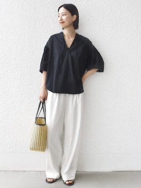 「SHIPS（シップス）のアイテム」を使った、FUJITAさん（レディース・159cm）の夏コーディネート