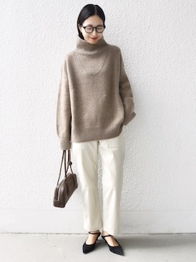 「アイテム（ニット/セーター）」を使った、FUJITAさん（レディース・159cm・30代）の秋コーディネート