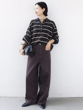 「SHIPS（シップス）のアイテム（その他パンツ）」を使った、FUJITAさん（レディース・159cm）の秋コーディネート