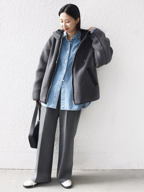 WEB限定】ボア 配色 フード ブルゾン（ブルゾン）｜SHIPS（シップス