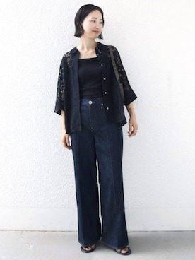 「SHIPS（シップス）のアイテム」を使った、FUJITAさん（レディース・159cm）の夏コーディネート
